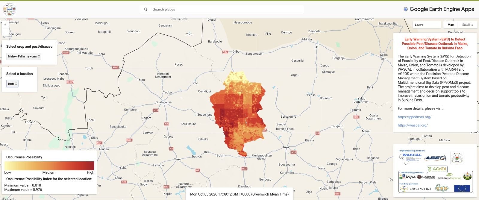 Early Warning System map